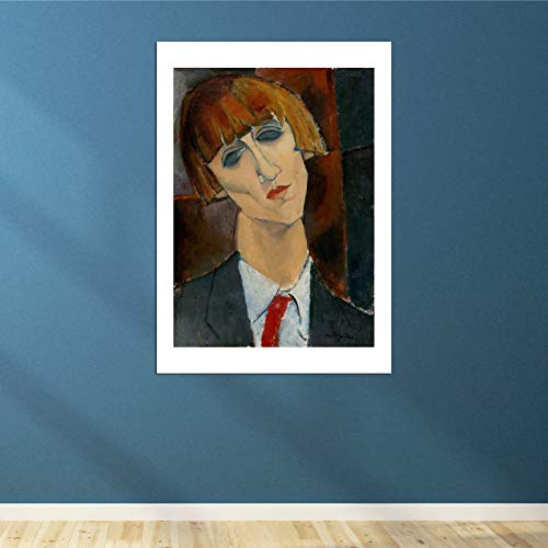 Impression d'art encadrée Modigliani Madame Kisling grand format XL