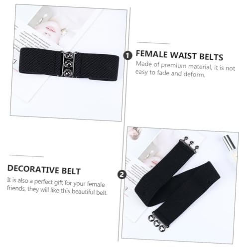 Didiseaon Elastic Wide Waistband Cummerbund for Women with Fastener Stretchy Waist Belt for Dresses Stylish Accessory for Ladies and Comfortable and Decorative3
