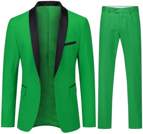 YOUTHUP Anzug Herren Anzug Slim Fit 2 Teilig Anzüge Schalkragen Herrenanzug für Hochzeit Business