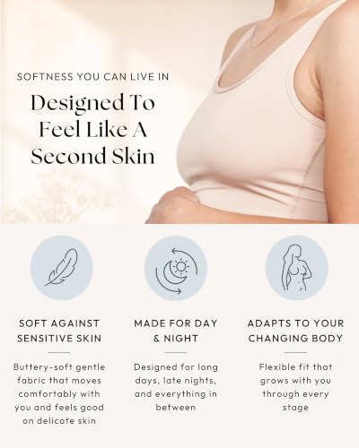 Image of Larken Hands Free Pumping Bra for Breastfeeding | Breast Pump - Maternity Bras for Pregnancy, Pumping & Nursing Bra in One