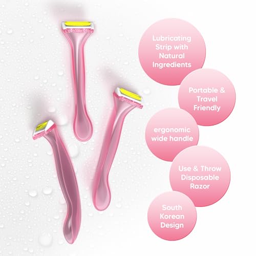 Image of LetsShave Evior Bikini Line Trimming Razor for Women, Pack of 3 | Skin-Safe Blades | Sensitive Area Trimmer | Reusable, Irritation Free & Precise Hair Trimming for Bikini Area