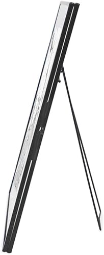 Miniatura 3 de Isaac Jacobs 8 x 10 pulgadas, latón y vidrio de estilo moderno negro, vidrio prensado, marco de fotos flotante de metal (vertical), con cierre de