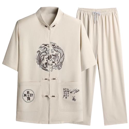 Costume d'été homme style chinois brodé décontracté pour vos soirées
