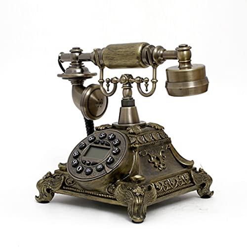 Téléphone fixe de style européen rétro vintage à bouton cadran pour décoration maison et bar