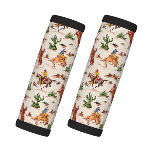 Cowboy Ride Horse Print Style And Functionality Wraps Grip Luggage Handle Wraps Non Slip Grip Easy Comfort - Main Image