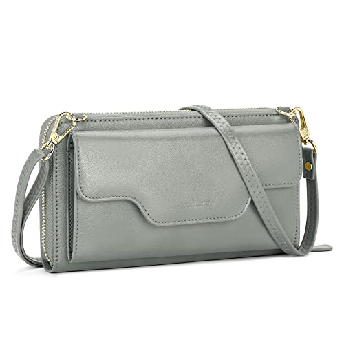 Image of nuoku Women's Small Crossbody Bags Wristlet Clutch Wallet Purses with Card Slot Phone Holder