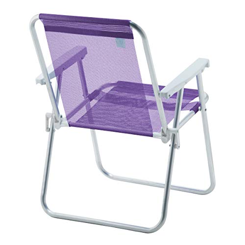 CADEIRA DE PRAIA ALTA ALUMÍNIO BEACH PREMIUM LILÁS