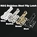 Alise Flip Latch Gate Latch,4 inch Stainless Steel Barn Door Lock,Anti-Theft Lock,Safety Door Lock for Wooden Fence, MS9001 Brushed Nickel