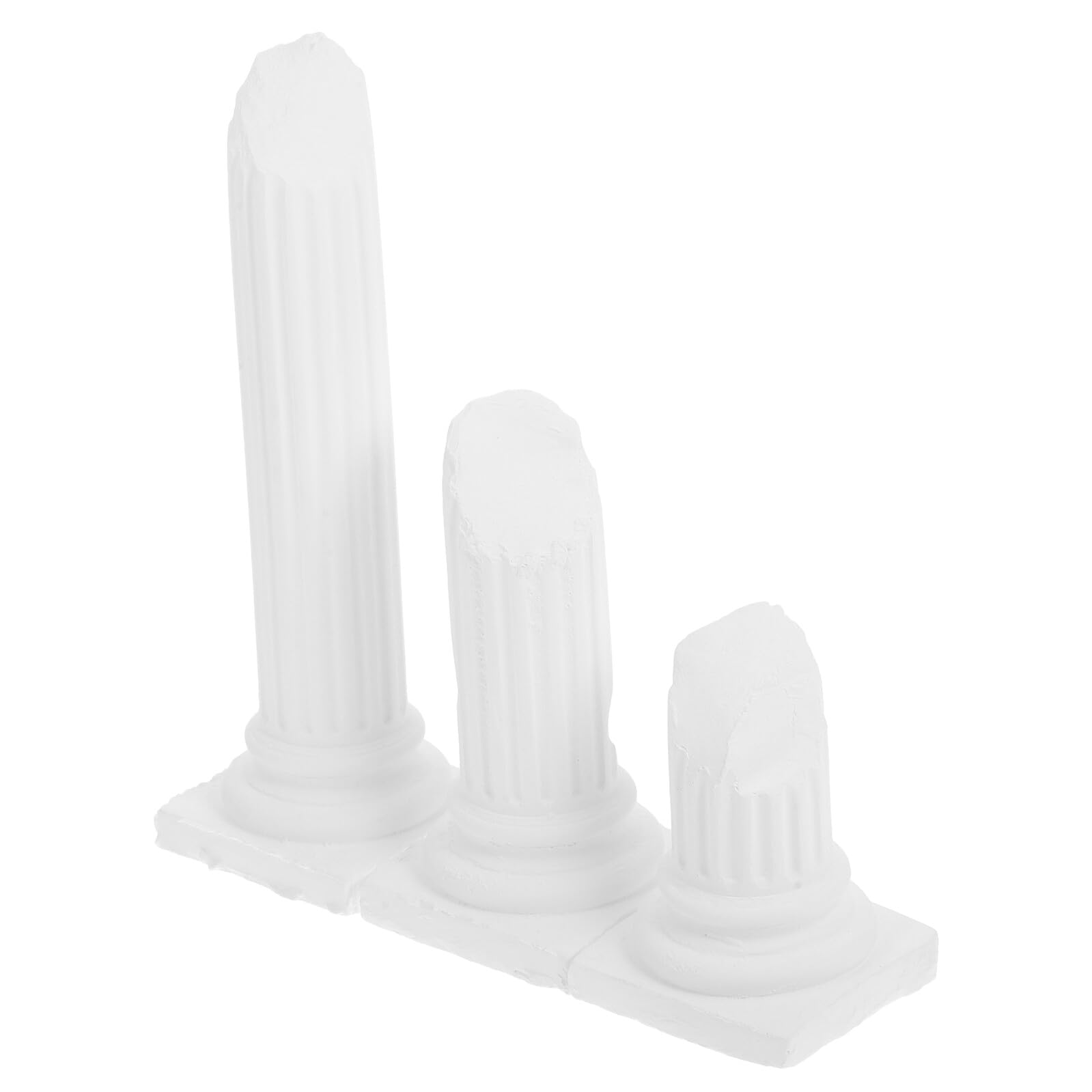 Statue de colonne romaine Gatuida en plâtre blanc pour sublimer votre décoration de salon