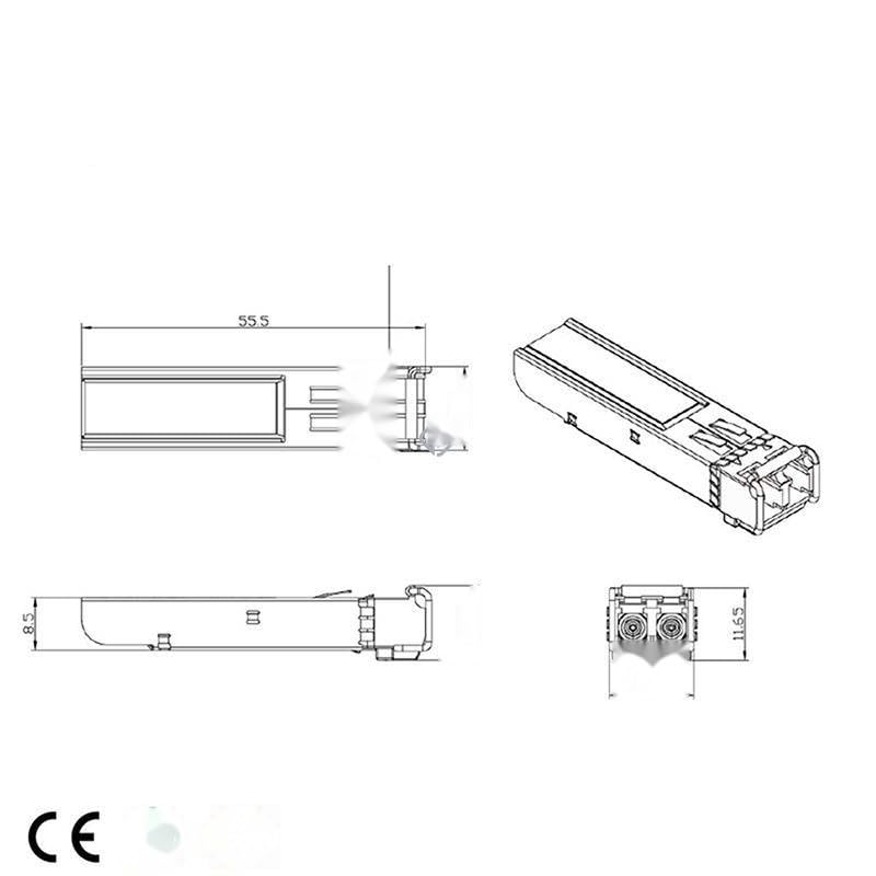 3HE00028CA SFP-GIGE-LX-LC 6/6 DDM 1.25G-20KM Ricetrasmettitore del modulo ottico monomodale della fibra LC di SFP