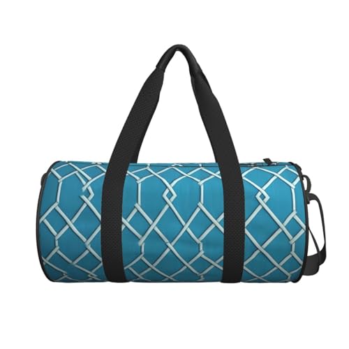 Blue Lattice printed Travel Bag Casual luggage bag2