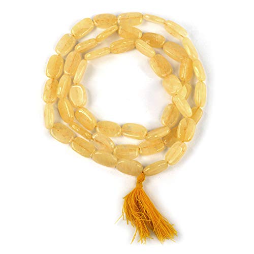 Image of Natural Oval Crystal Beads Mala Necklace Collection for Men & Women, Reiki Energized Gemstone Jewellery for Meditation, Mindful Living, Spiritual Decor & Everyday Fashion Styling