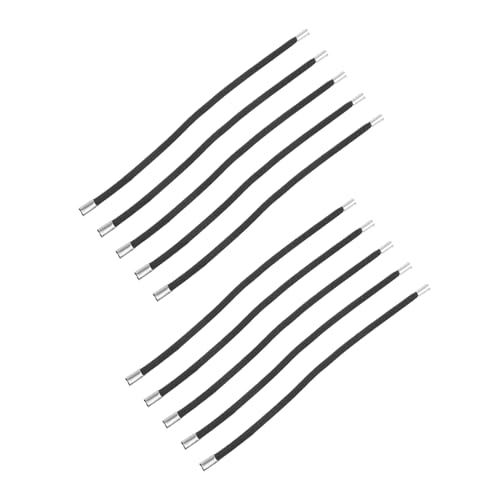 Abaodam 10pcs Microphone Rope Shock Mount Parts Elastic Bands Microphone Shock Mount Rings Microphone Holder for Mic Stand Condenser Mic Shock Mount Bands Rubber Black