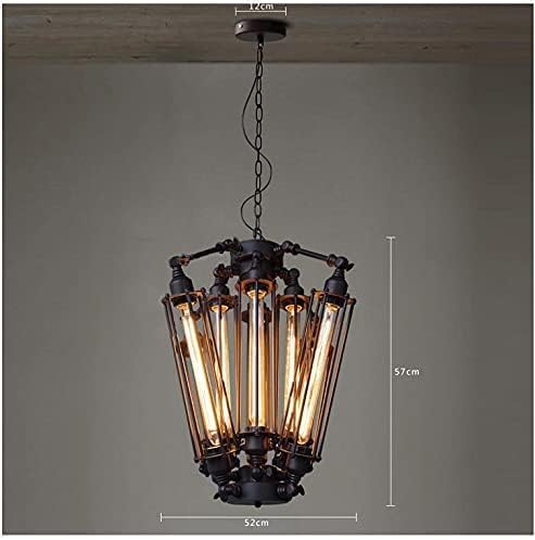 BAMBW Retro Kroonluchter Verlichting Industriële Edison Lamp Amerikaanse Metalen Koffiebar Restaurant Keuken 8 Lampen Art Deco Lamp photo 2