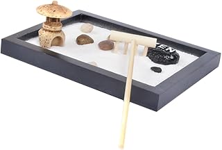 EXCEART 1pc Desktop Decor Yoga Decor Mini Decor Table Meditation Zen Garden Desktop Relaxation Desk Topper Miniature Landscape with Sands Sandbox for Desktop Sand Table Decoration Decorate