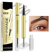 Vawolecy Microblading Wenkbrauwstift met wenkbrauwformule, verbeterde 2-in-1 wenkbrauwsti...