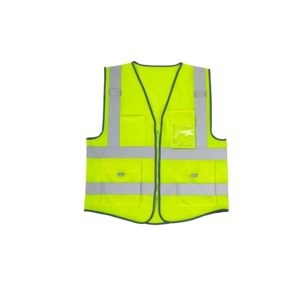 Chaleco de Alta Visibilidad Chaleco Reflectante Chaleco Reflectante De Seguridad Con Cremallera, Traje De Saneamiento For Construcción, Chaleco Reflectante Chaleco de Trabajo Chaleco de Seguridad