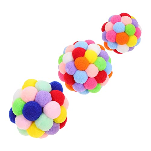 KESYOO 3Pcs Cat Ball Interactive Chew Balls for Cats Engaging Cat Playthings to and Reduce Boredom Present for
