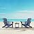 Yaheetech Folding Adirondack Chair Outdoor, HDPE Weather Resistant with Cup/Mobile Phone Holder for Deck, Patio, Pool, Backyard, 380lb Weight Capacity, Easy Assembly, Navy Blue