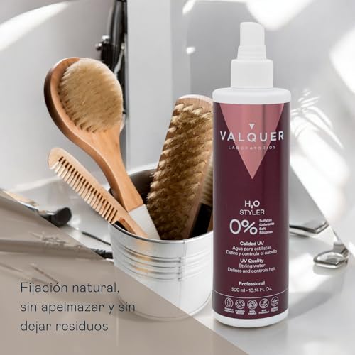Valquer Profesional H2O Agua para Estilistas. Filtros UV. Agua de Peinado con protección solar. Vegano. Sin sulfatos, sin sal. Fijación natural. - 300 ml - Imagen 6
