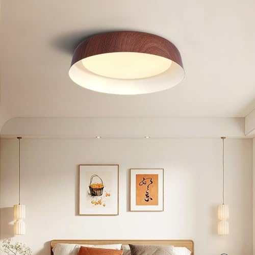 Plafonnier profil bas LED grain de bois pour plafond bas - 5
