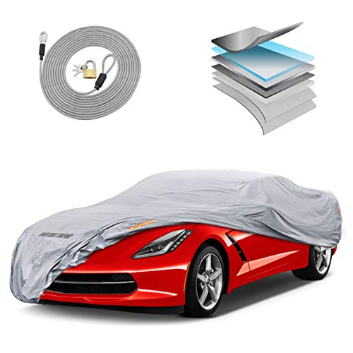 Image of MotorTrend Custom Fit Car Cover for Chevrolet Corvette 1984-2019, All-Weather Protection for Cars Trucks & SUVs UV Resistant Waterproof Scratch-Resistant Vehicle Cover for Outdoor & Indoor