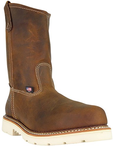 Image of Thorogood American Heritage 11 inch Steel Toe Wellington Boots for Men - Premium Full-Grain Leather, Slip-Resistant Heel Outsole and Comfort Insole