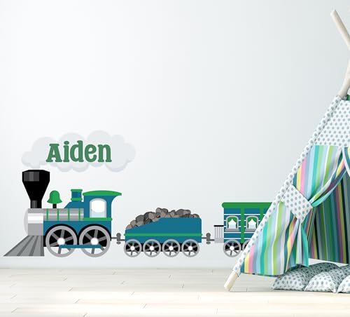 Vinilo decorativo tren personalizado para pared miniatura 3