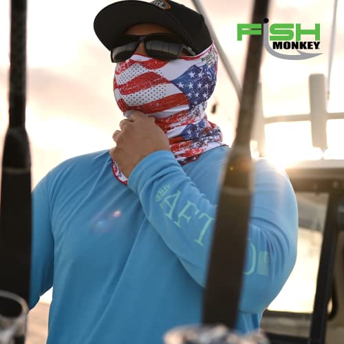 Fish Monkey Fm40 Performance Face Guard Bass, Swamp Red #TOP5