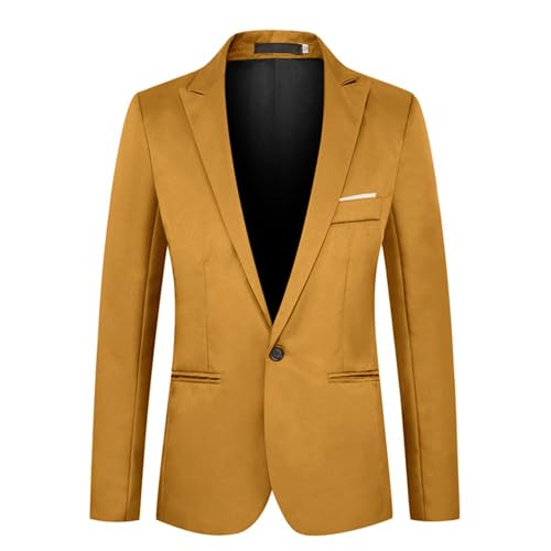 Blazers for Men Slim Fit Business Casual Men Suit Sport Coat One Button Travel Blazer Lightweight Suit Jacket
