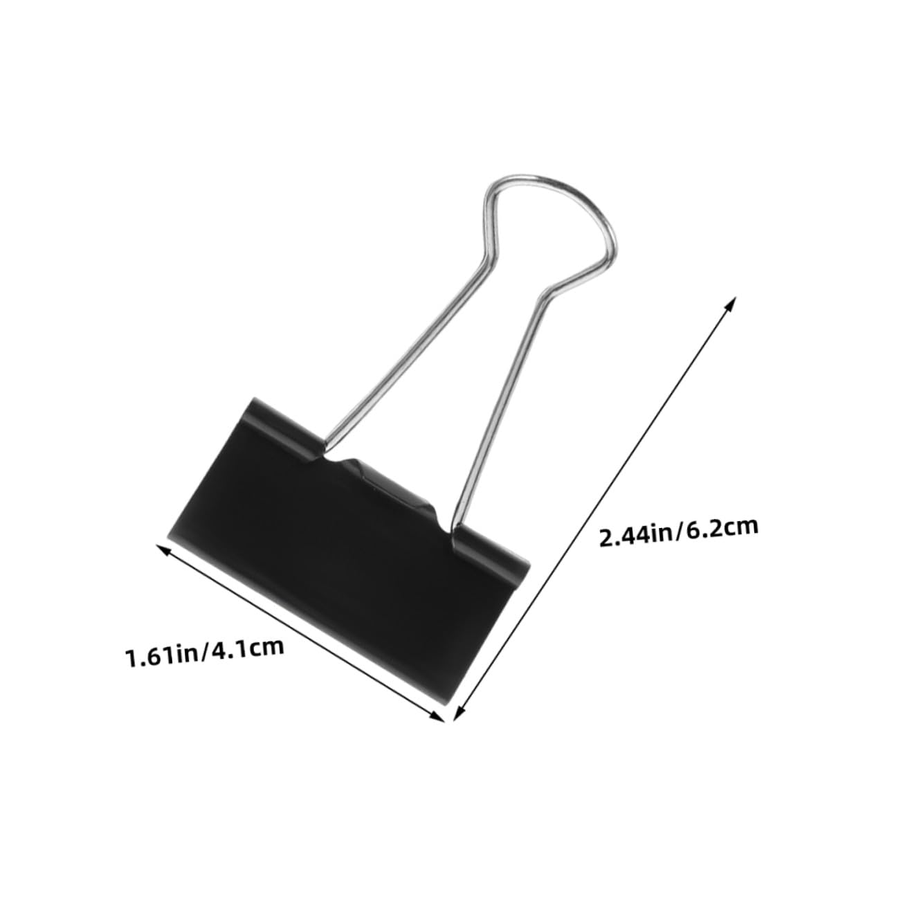 SHINEOFI 60 piezas Clips de Carpeta Negros Clips Metálicos Reutilizables para Oficina Sujeción Fuerte para Facturas y Archivos Multifucción para Papelería y Organización