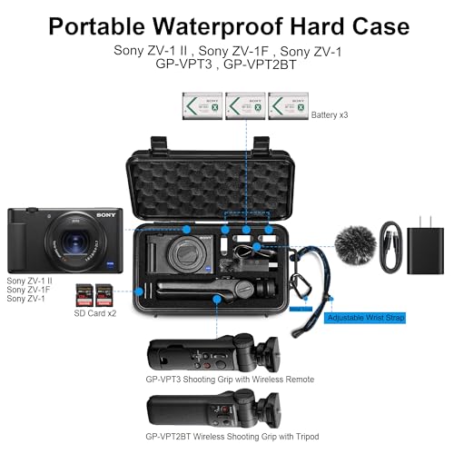 Maleta resistente al agua para cámara Sony ZV-1F miniatura 2
