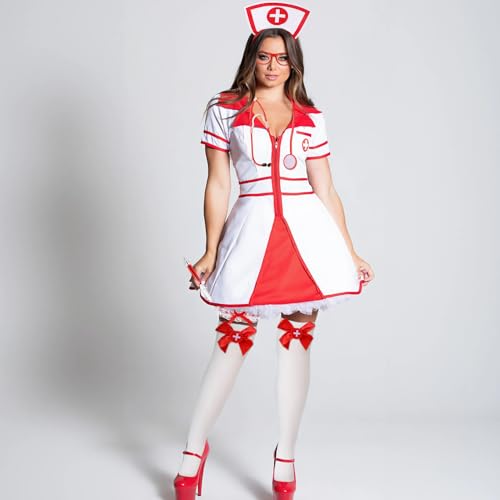 Zombie Krankenschwester Kinderkostüm Gr.140 - Blutiges Halloween Kleid Mit Kopfschmuck