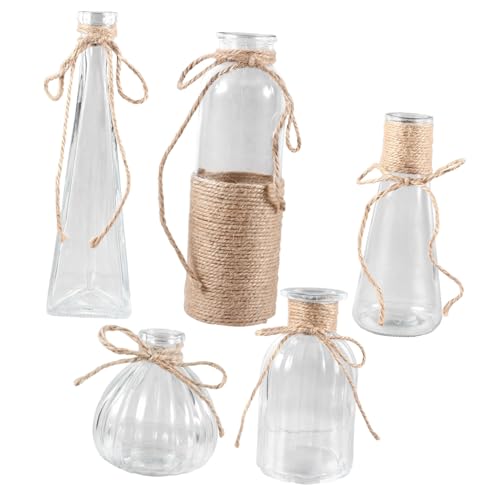 DECHOUS 5piezas Jarrón De Transparente Decorativo para Arreglos para Decoración Moderna del Hogar y Recepción