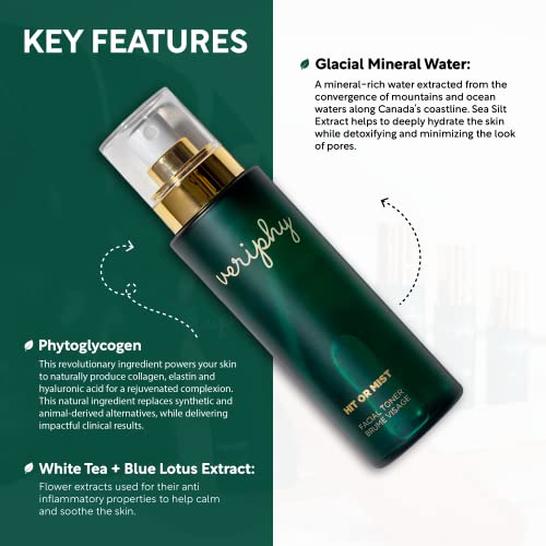 Veriphy Hit Or Mist Facial Toner | Ultra-Luxe Facial Mist For Skincare | Hydrating & Soothing For Dull Irritated Skin #TOP1