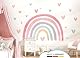 Little Deco Wandsticker Kinderzimmer Regenbogen Wandtattoo Boho Herzen Aquarell Pastell Wandaufkleber Babyzimmer Schlafzimmer Deko DL5092-04
