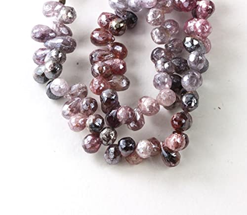 LKBEADS spinel pear briolette perles facettées nuances rose prune beige rouge 10 pièces