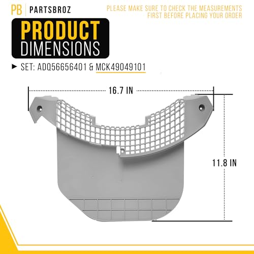 Image of PartsBroz Lint Filter & Screen Housing for LG DLG3401W Dryer Lint Filter Trap Screen Cover Housing Replacement