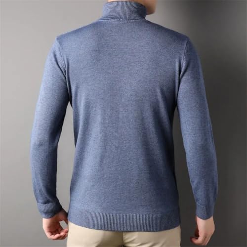 Men's Autumn and Winter Fashion High Collar Warm Pullover Sweater2