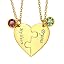 Heart Set of 2-Gold+Birthstone