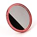 FocusFoto Fotga 40.5mm Ultra Slim Variable Fader ND2-ND400 Neutral Density ND Filter Adjustable ND2 ND4 ND8 ND16 ND32 ND100 to ND400 for Canon Sony Nikon DSLR Camera Lens with Red Frame Ring