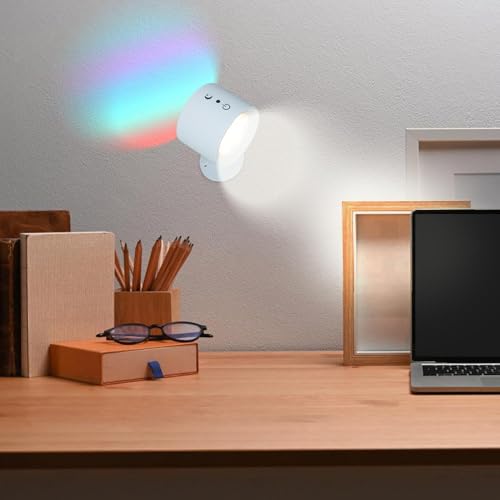 Lámpara de pared para pasillo con función RGB recargable y mando 3