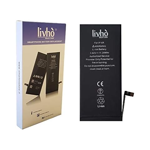 livhò® Black Label Battery replacement compatible with iPhone XR [NO Cycles; Lasts longer] Cover