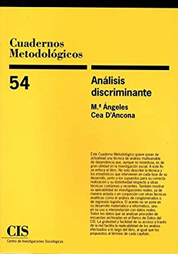 Portada de Análisis discriminante