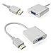 TONSEE White 1080p Hdmi Male to VGA Female Video Converter Adapter Cable New