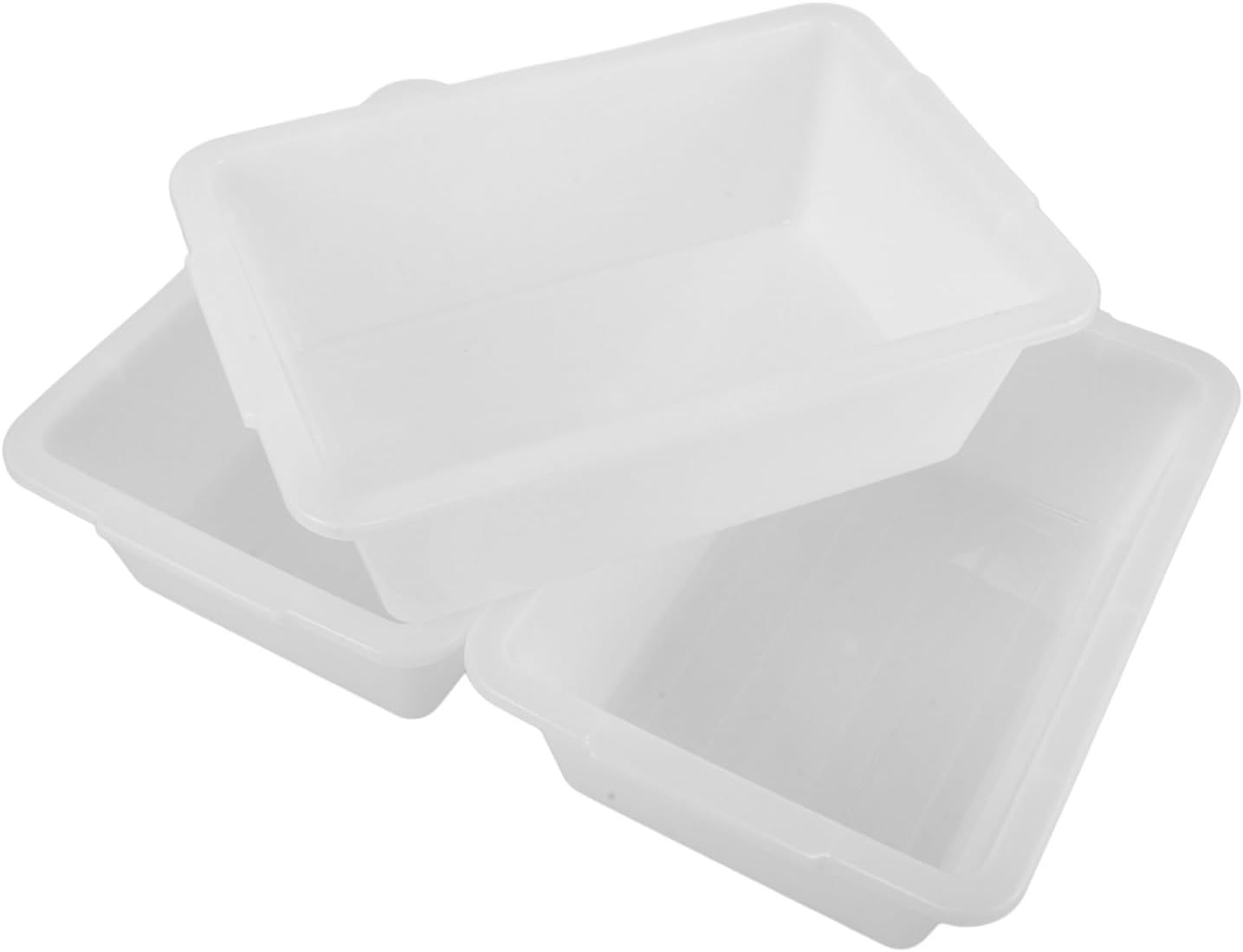 3pcs Storage Container Commercial Bus Tub Plastic Storage Box Kitchen Tubs Bins Easy to Use