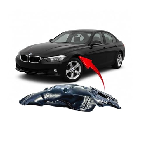 Image of FitParts Compatible with BMW 3 Series 2012-2019 Front Left Fender Liner | Driver Side, Plastic, Ready to Install, OEM 51717260725, BM1248131