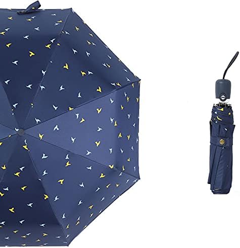 UV Protection Umbrella Automatic Sunny Umbrella Female Cute Small Portable 3 Folding Parasol Sunscreen Anti-UV Parasol for Women Children Umbrellas for rain (Farbe : I)