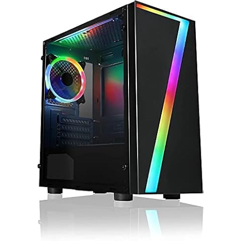 Fast Gaming PC Computer Bundle Intel Core i5 16GB 1TB 256GB SSD Win10 GT710 WiFi Seven MATX RGB PC Gaming Case8GB RAM + 1TB HDD) (8GB + 1TB) Cover