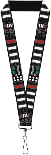 Star Wars - Cordón de Darth Vader de Star Wars, cinturón de utilidad negro multicolor, elástico, Star Wars Darth Vader